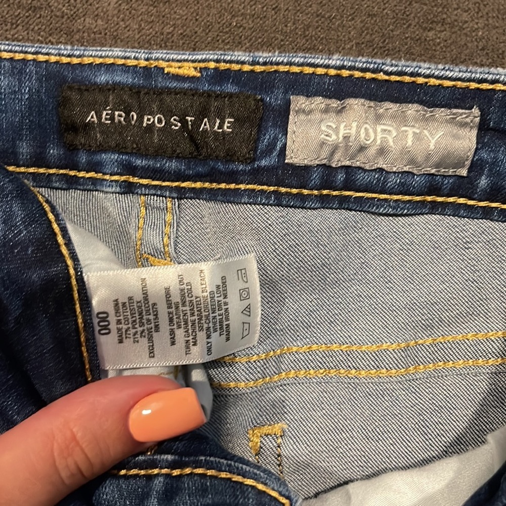 BUNDLE - (3) Aeropostale girls denim shorts - size 000 - Picture 3 of 10